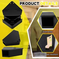 High-quality Upgraded Mouse Bait Station with Key Outdoor Reusable Small Bait Station for Indoor Outdoor Kitchens Garages