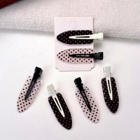 Black and White Acetic Acid Traceless Hair Clip 2 Pieces Acrylic Duckbill Clip Sweet Bangs Hair Clip Hair Clips Styling Tool New