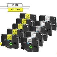 Ruban thermorétractable Cruxer Compatible pour Brother HSE-231 HSE-631 251 241 ruban 6/9/12/18/24mm ruban pour Brother p-touch Maker