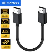 Ultra Short HDMI 2.0 Cable 4K 60Hz HDR HDMI Cable Lead with HDMI HDR/CEC/Arc HDMI Cord 15CM/0.6M/1M/1.8M for Yandex TV PS5 Apple