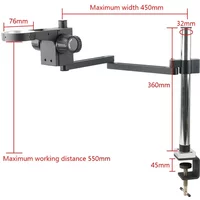 Universal Adjustable Direction Rotate Arm Microscope Bracket Table Clamp 50mm 76MM For Stereo Trinocular Microscope Video Camera