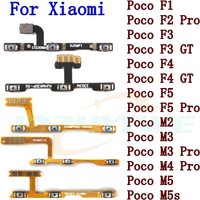 For Xiaomi Poco F5 Pro F4 F3 GT F2 Pro F1 M2 M3 M4 Pro M5s Side Button Key Switch Volume Power On Off Flex Cable