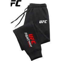 UFC Mens Casual Pants Autumn Winter Sweatpants Gym Trousers Fashion Solid Color Workout Long Pants Men Running Jogger Sports