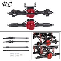 Steel CVD Drive Shaft + Metal Front Rear Axle Set for 1/10 RC Crawler Axial SCX10 D90 RC4WD Upgrade