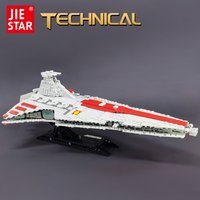 67106 JIESTAR High-tech Venator Attack Cruiser Fighter Destroyer Brick Technical Moc Model Building Star Blocks Space Ship Toys