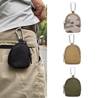 Outdoor Tactical EDC Pouch Key Wallet Holder Men Coin Earphone Pouch Bag Keychain Zipper Pocket Portable Key Bag