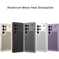 Heat Dissipation Metal Back Phone Cover For Samsung Galaxy S24 S26 S25 Ultra Case Spring Buckle Fragrance Aluminum Alloy Coque