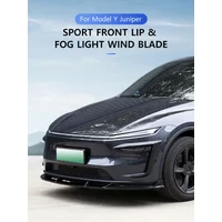 Front Lip Fog Light Wind Blade For Model Y Juniper 2025 ABS Anti-Scratch Front Shovel Anti-Collision Car Lamp Protective Board