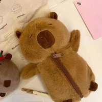Pen Case Fabric Capybara Pattern Multifunctional Pencil Bag Creative Storage Pouch For School Office And Gift Use