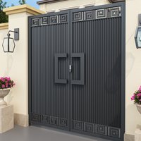 Aluminum alloy wrought iron villa double door stainless steel courtyard door wrought iron country garden door aluminum art