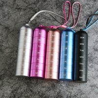 Portable Waterproof Weekly Pill Organizer Travel Pill Case 7-Compartment Vitamin Dispenser 7-Day Daily Medication Storage Box