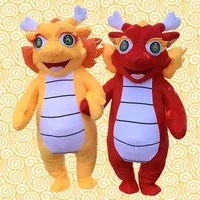 Dragon Mascot Costume Animal Cosplay Suit for Adult Kids Party Fursuit Party Inflatable Clothes Performance Outfits no battery