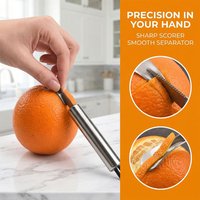 Stainless Steel Citrus Orange Peeler Tool Slicer Cutter Manual Fruit Peeler with Ergonomic Handle Kitchen Gadget Peeling Tools