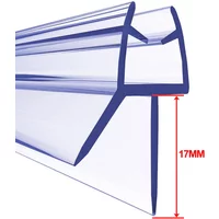 2pcs 50cm Bath Shower Strip Seal For Screens Doors Fits 4-6mm Glass Seals Gaps Double Soft Side Door Bottom Waterproof Strips