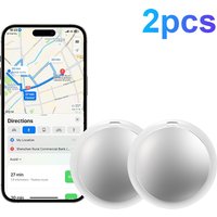 2PCS Mini Smart Tag Anti-Lost Tracker Works with Apple Find My Key Wallet Luggage Pet Finder