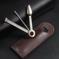 Tobacco Pipe Cleaner Knife Leather Case Bag Pipe Presser Pressing Rod Pass Needle Tamper Tool Cleaning Tool