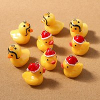 5pcs Cute Resin Cartoon 3D Duck Charms Pendants for Making Earrings Necklace DIY Kids Jewelry Accessories Supplies