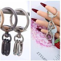 Swivel Clasp Clip Hook With 2pcs Spring Ring Key Chain Clip For DIY Crafts Lanyard Making KeyRing