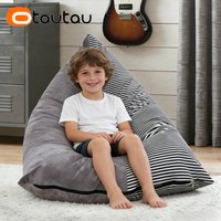 OTAUTAU Bean Bag Lounger Cover Soft Milk Velvet Toy Storage Pouf Beanbag Cover DD245【No Filler!Please Buy Filler Yourself!】