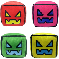Geometry Plush Toy,Cube Volume Wood Stuffed Animal Plushie Doll Toys for Kids and Gaming Fans Children's Day Birthday Gift