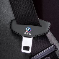 1/2Pcs PU Leather Car Safety Belt Plug Protective Cover Fit For BMW 50th Anniversary G20 G30 G32 E90 E84 F48 F39 F30 F20 F10 F40