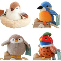 Artificial Bird Plush Doll Pendant Lifelike Parrot Sparrow Penguin Mallard Duck Kiwi Plush Toy For Boys And Girls Birthday Gift