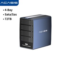 Acasis USB 3.0 4-Bay 3.5/2.5 inch SATA/SAS HDD/SSD Case 72TB For Enterprise Storage Hard Driver Enclosure