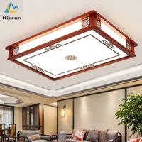 Nordic Modern Solid Wood LED Ceiling Lamp Living Room Bedroom Study KTV Ceiling Light Room Decoration Hollow Carved Ceiling Lamp