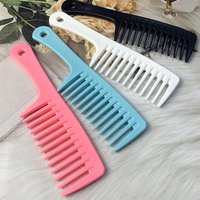 Heat Resistant Smooth Wide Tooth Plastic Hair Comb, Anti-Static Anti-Tangle Hairdressing Styling Tool For Men Women & Barbershop