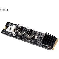 M.2 M Key NVME PCIe to USB 3.1 TYPE C Front Panel Expansion Card 10Gb NGFF M2 NVME to Dual TYPE-E Adapter USB-C Hub Riser for PC