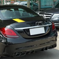 For Mercedes Benz C Class Sedan W205 Boot Rear Trunk Spoiler Deflector C63s AMG Style Gloss Black 2015-2021