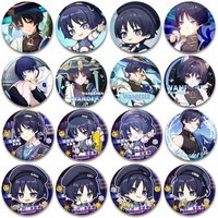 Anime Genshin Impact Lapel Pins Cute Wanderer Icon Brooches Round Cartoon Badge for Backpack Clothing Accessories Jewelry Gift