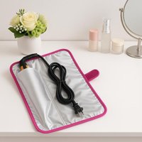 Portable Anti-Heat Mats Heat Resistant Mat Pouch For Hair Straightener Flat Iron Curling Iron Prevent Burns Styling Organizer
