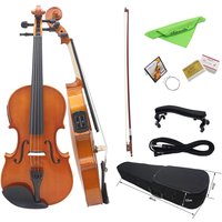 Astonvilla 4/4 Electric Violin Acoustic EQ Natural Surface Maple Back Electric Violin Case Shoulder Rest Parts & Accessories