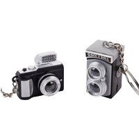 Retro Camera Model with Sound and Light Keychain Photographer Gift Key Chain Creative Mini Vidicon Keyring Baby Photo Prop Camer