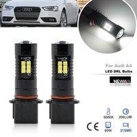 For Audi A4 Mk4 B8.5 Restyling A5 8T 8F Facelift PSX26W H28W LED Daytime Running Light Bulbs Canbus DRLs Car Headlamp Daylights