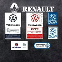 For Volkswagen Golf Passat Polo T5 Magotan Touran Arteon Scirocco Decorative Emblem Stickers JDM Static Car Head Glass stickers