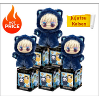 6PC Hot Sale Black Jujutsu Kaisen Blind Box Cat Park Party Plush Toy Season 2 Gojo Satoru Eaki Pendant Periphery Christmas Gifts