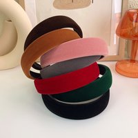 Retro Velvet Headbands French Elegant Wide Sponge Hair Band For Woman Girls Fashion Simple Versatile Hair Hoop Hair Accessories