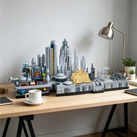 Gobricks MOC Coruscant Architecture Skyline Building Blocks Model Space War Coruscant Architecture Bricks Assembly Toys Kid Gift