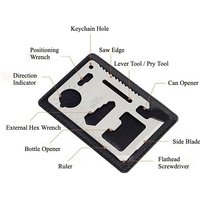 Portable Multifunctional Tool Card, Outdoor Survival EDC Card for Camping Hiking Emergency Use