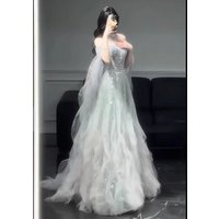 Evening Gown Dress For Women 2025 New High-end Light Luxury Niche Heavy Industry High-end Sense Elegant Temperament Host Dress