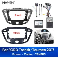 MAMSM For FORD Transit Tourneo 2017 Car Android Radio Frame Fascia Stereo Panel Harness Wire Canbus Box Dashboard Mount Kit