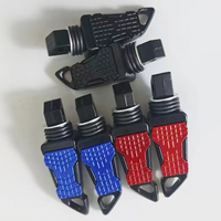 Universal Motorcycle Rear Passenger Foot Pegs Pedals Footrest For Motorcycle Scooter ATV E-Bike Front Foot Rests Aluminium Alloy