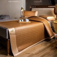 Coole Matte Bambusmatte Sommer Nackt Schlafen Studentenwohnheim Matratze Faltbare Eisseidenmatte Dual-Use Doppelseitiger Haushalt