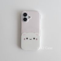 Light Pink Cat Prints Korea Niche Phone Case For iPhone 17 Air 16 15 14 13 12 11 Pro Max Plus Y2K Anti Fall Cover Ins Advanced
