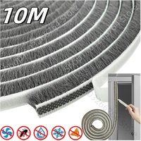New 10M Door Window Windproof Dust Sound Insulation Seal Strip Self Adhesive Home Wardrobe Door Window Gap Filler Brush Strip