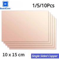 1/5/10Pcs FR4 10x15cm PCB Single Side Copper Clad Plate Laminate Circuit Fiber Material Universal Board for Etching DIY Pcbs Kit