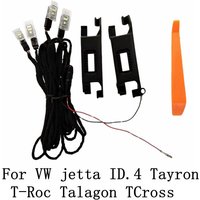 Car LED Footwell Light With Cable Rear foot Light Bracket Holder For VW jetta T-Cross ID.4 Tayron T-Roc Talagon