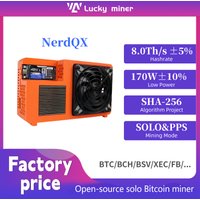 NerdQX 8TH/s ASIC Bitcoin Miner BM1370 Open Source Solo Mining Rig Low Noise 180W Home BTC Mining Equipment